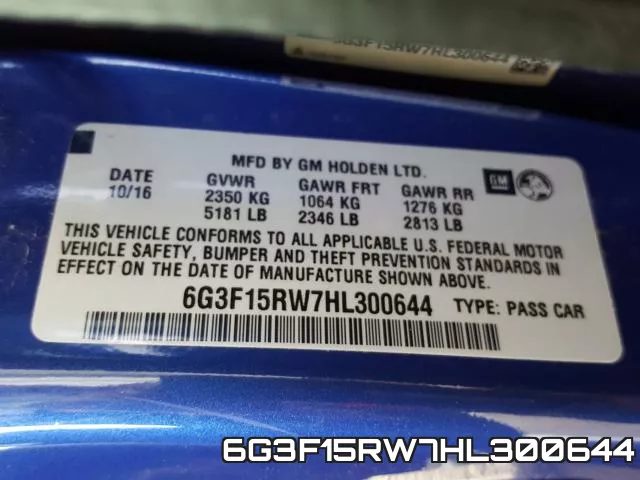 6G3F15RW7HL300644 фото 2