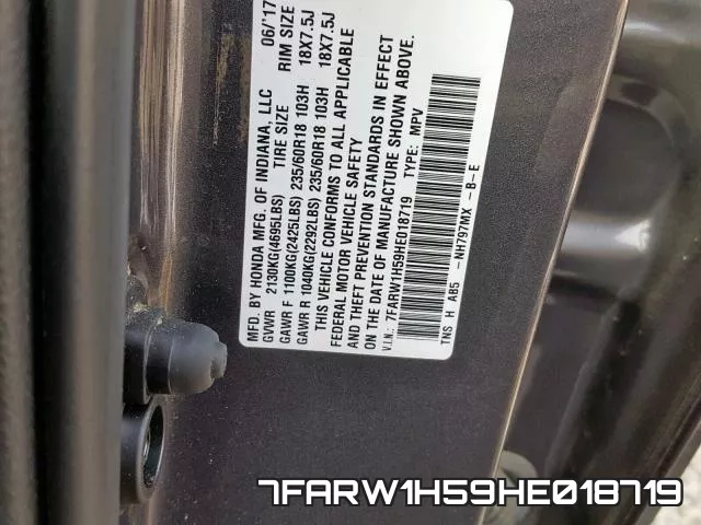 7FARW1H59HE018719 фото 2