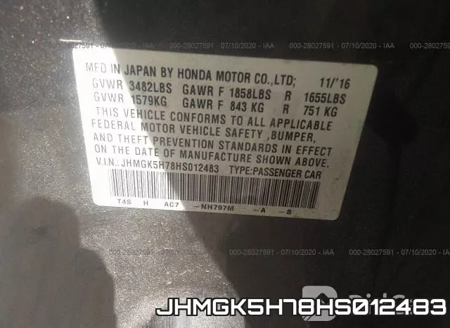 JHMGK5H78HS012483 фото 10