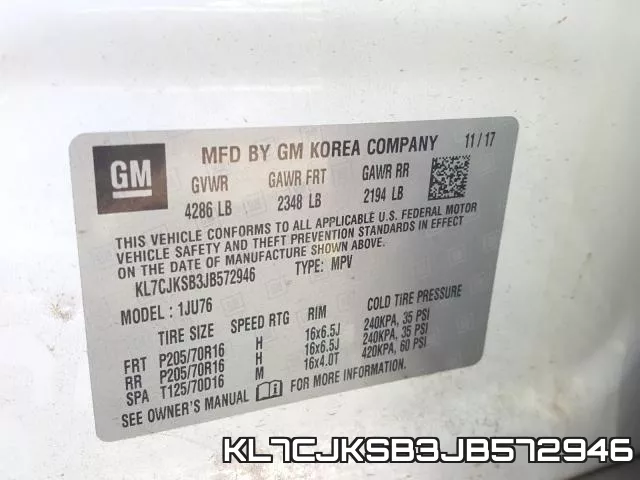 KL7CJKSB3JB572946 фото 2