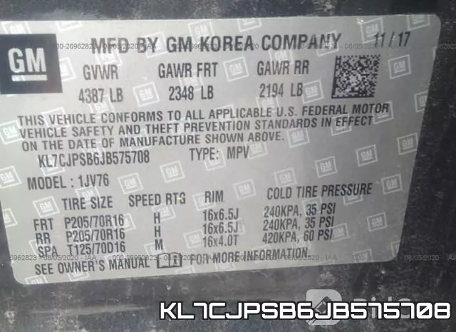 KL7CJPSB6JB575708 фото 10