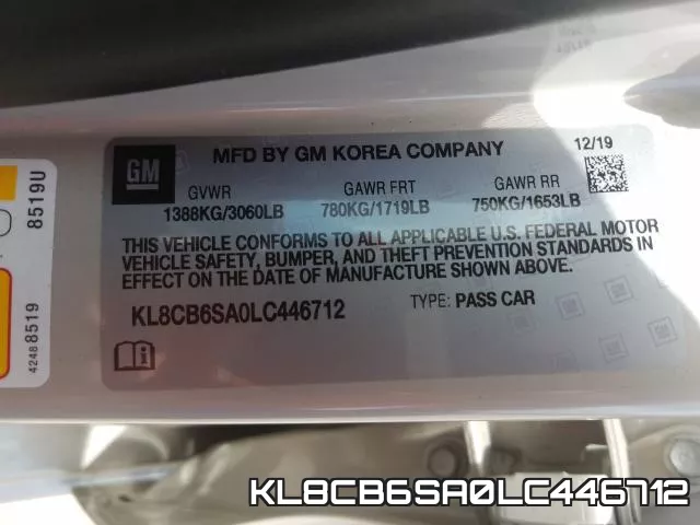 KL8CB6SA0LC446712 фото 2