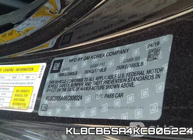 KL8CB6SA4KC806224 фото 10