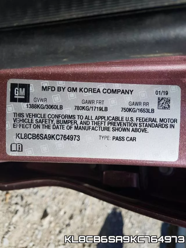 KL8CB6SA9KC764973 фото 2