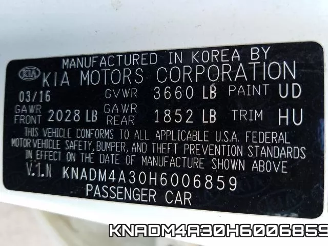 KNADM4A30H6006859 фото 2