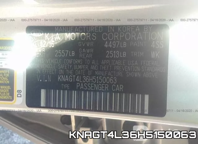 KNAGT4L36H5150063 фото 10