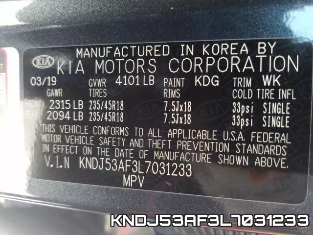 KNDJ53AF3L7031233 фото 2