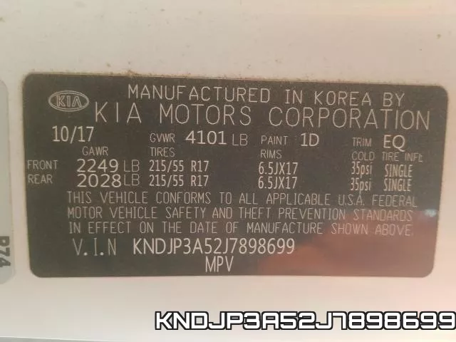 KNDJP3A52J7898699 фото 2