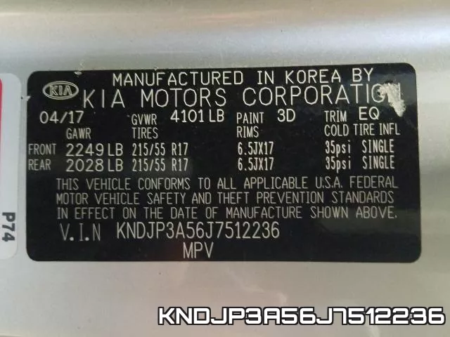 KNDJP3A56J7512236 фото 2