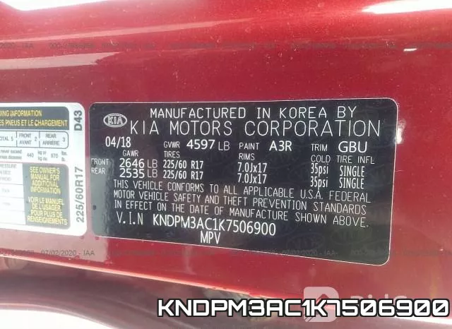 KNDPM3AC1K7506900 фото 10