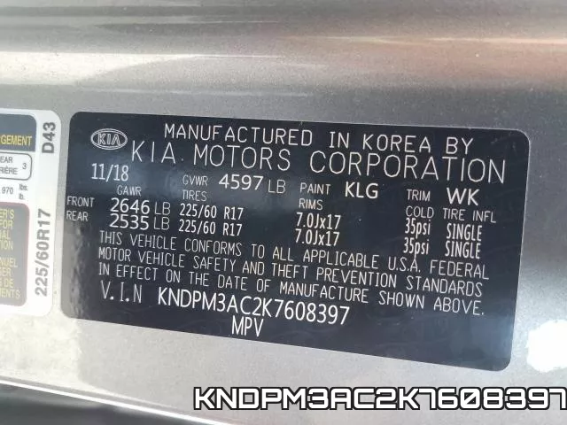KNDPM3AC2K7608397 фото 2