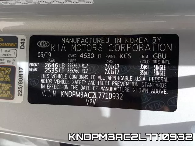 KNDPM3AC2L7710932 фото 2
