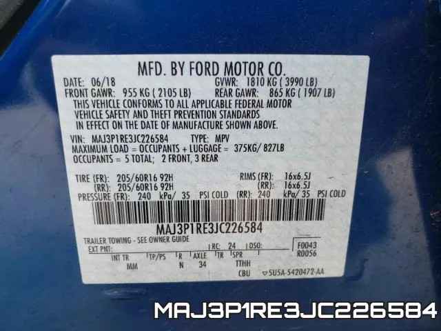 MAJ3P1RE3JC226584 фото 2