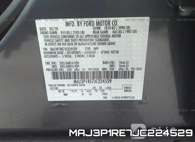 MAJ3P1RE7JC224529 фото 10