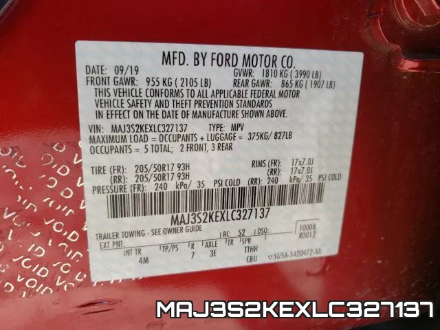 MAJ3S2KEXLC327137 фото 2