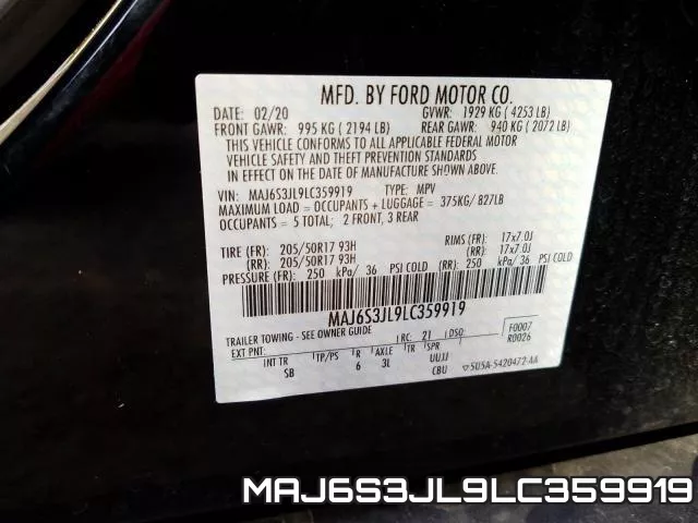 MAJ6S3JL9LC359919 фото 2