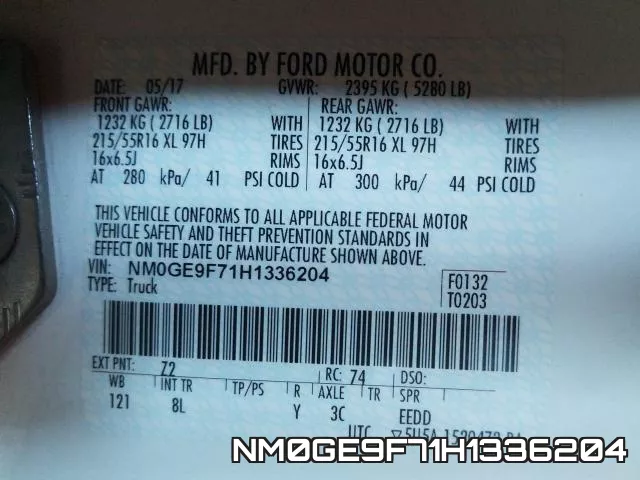 NM0GE9F71H1336204 фото 2