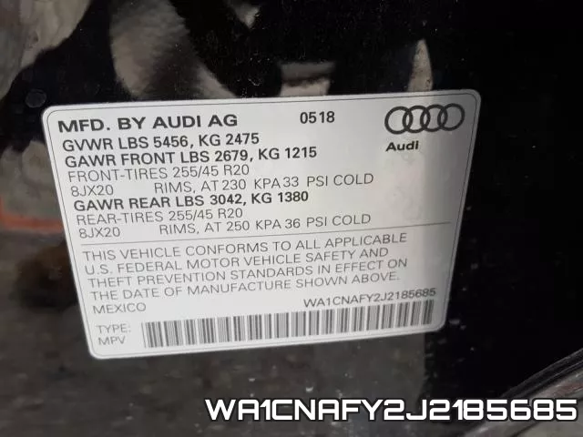 WA1CNAFY2J2185685 фото 2