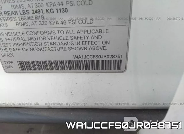 WA1JCCFS0JR028751 фото 10