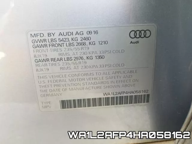 WA1L2AFP4HA058162 фото 2