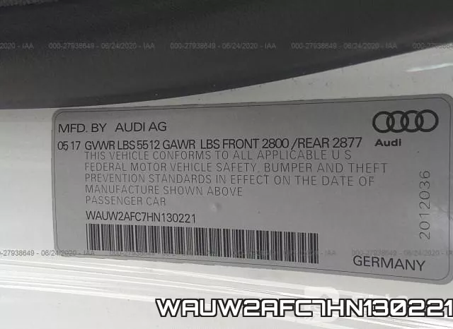 WAUW2AFC7HN130221 фото 10