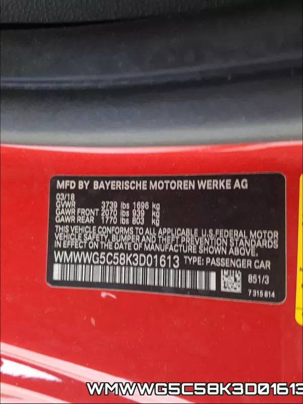 WMWWG5C58K3D01613 фото 2