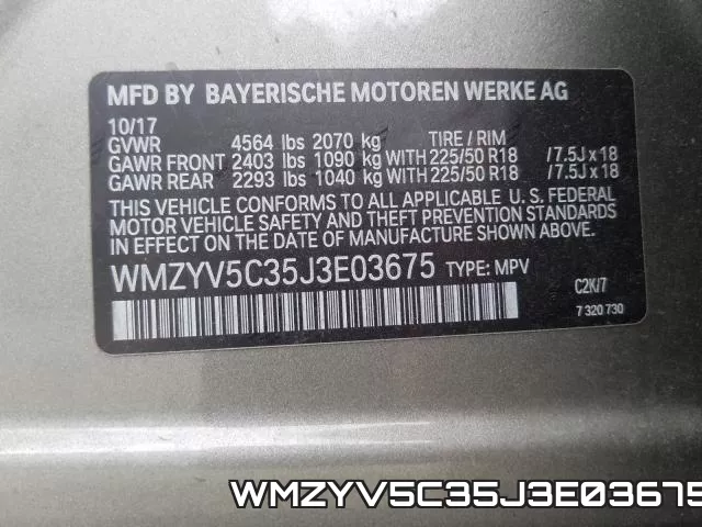WMZYV5C35J3E03675 фото 2