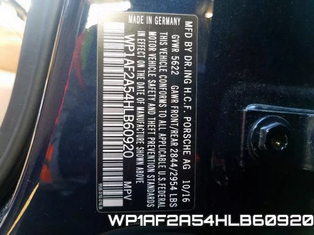 WP1AF2A54HLB60920 фото 2