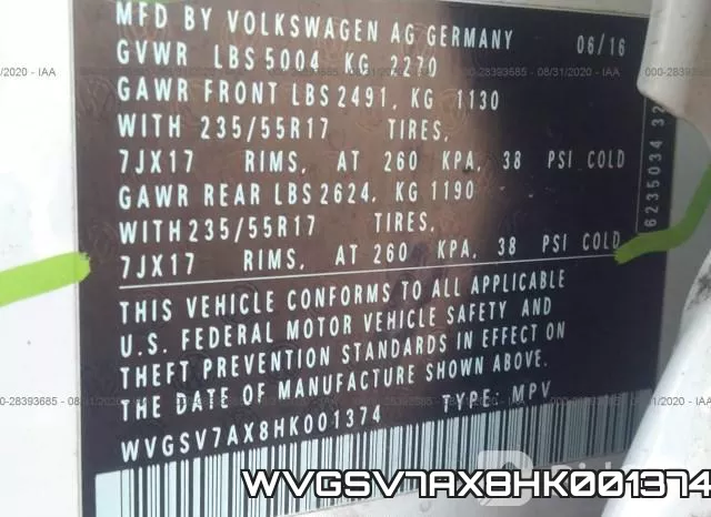 WVGSV7AX8HK001374 фото 10