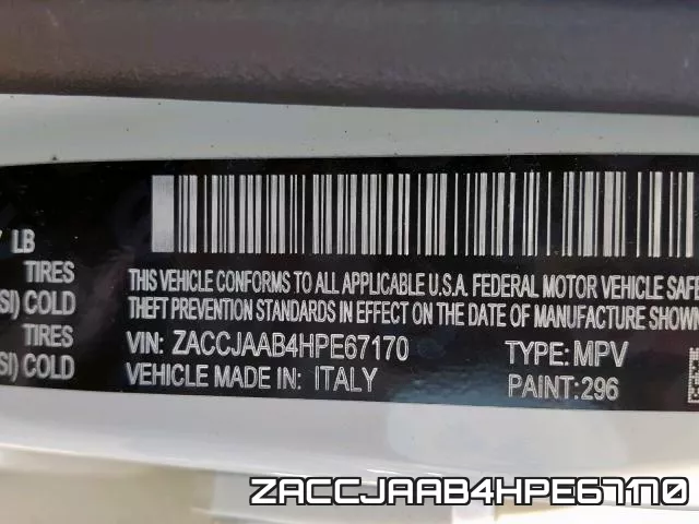 ZACCJAAB4HPE67170 фото 2