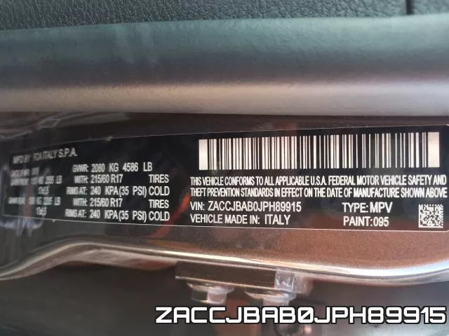 ZACCJBAB0JPH89915 фото 2