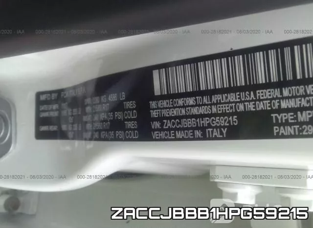 ZACCJBBB1HPG59215 фото 10