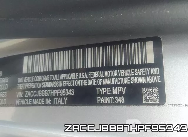 ZACCJBBB7HPF95343 фото 10