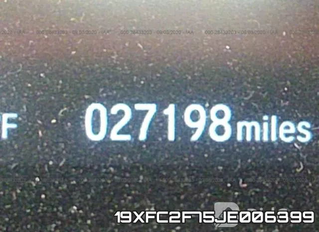 19XFC2F75JE006399 фото 8