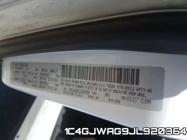 1C4GJWAG9JL920364 фото 2