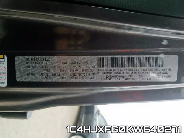 1C4HJXFG0KW640271 фото 2