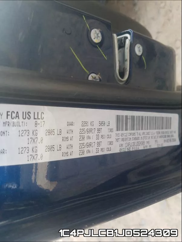 1C4PJLCB1JD524309 фото 2