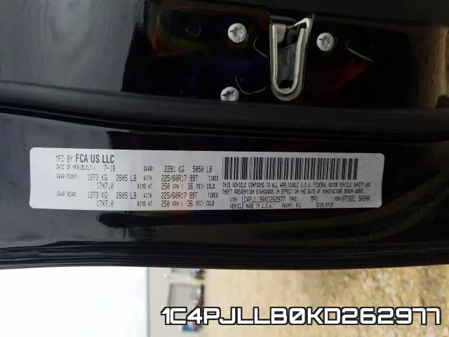 1C4PJLLB0KD262977 фото 2