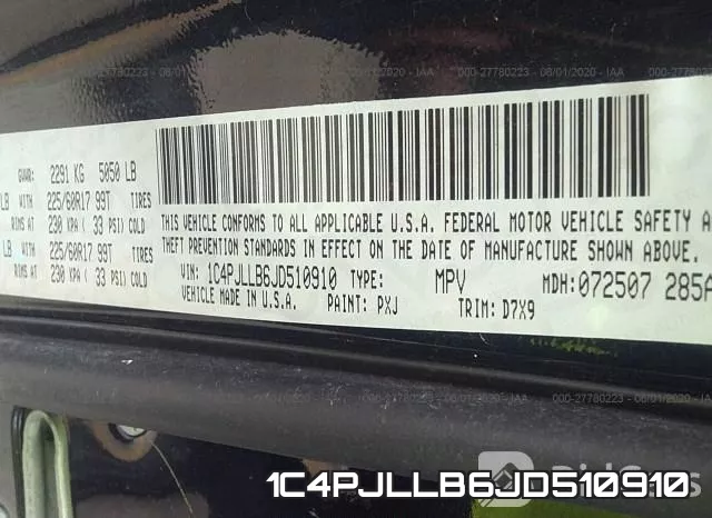 1C4PJLLB6JD510910 фото 10