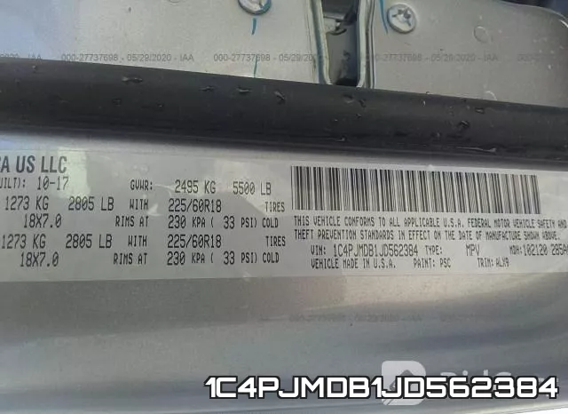 1C4PJMDB1JD562384 фото 10