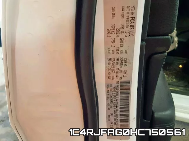 1C4RJFAG0HC750561 фото 2