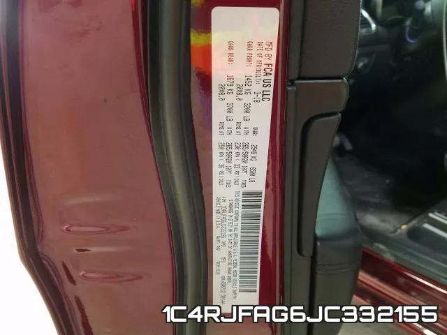 1C4RJFAG6JC332155 фото 2