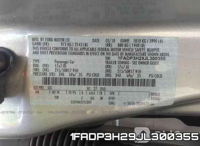 1FADP3H29JL300355 фото 10