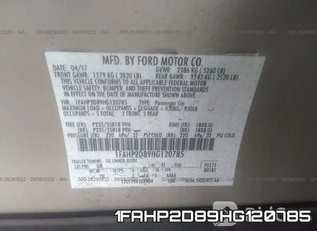 1FAHP2D89HG120785 фото 10
