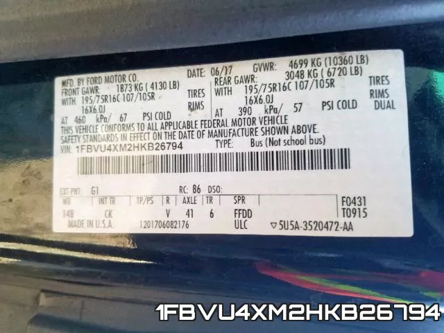 1FBVU4XM2HKB26794 фото 2