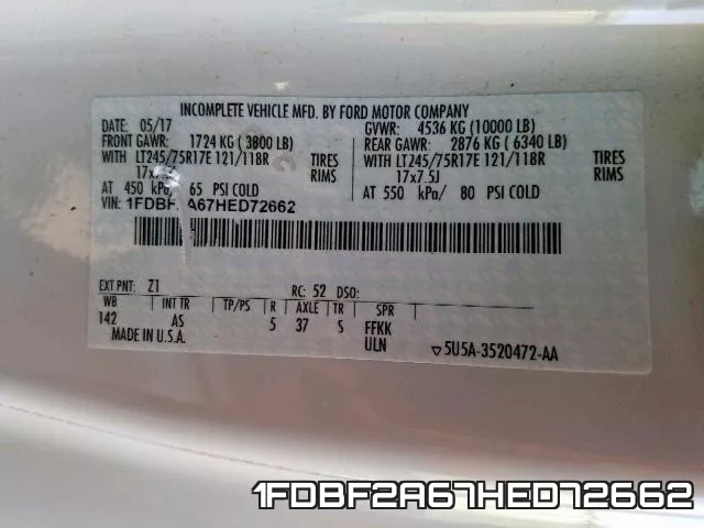 1FDBF2A67HED72662 фото 2
