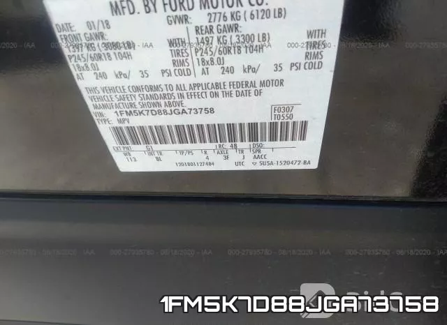 1FM5K7D88JGA73758 фото 10