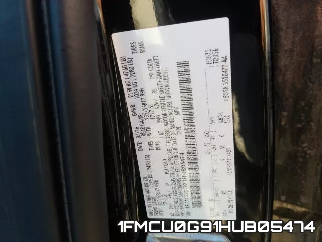 1FMCU0G91HUB05474 фото 2