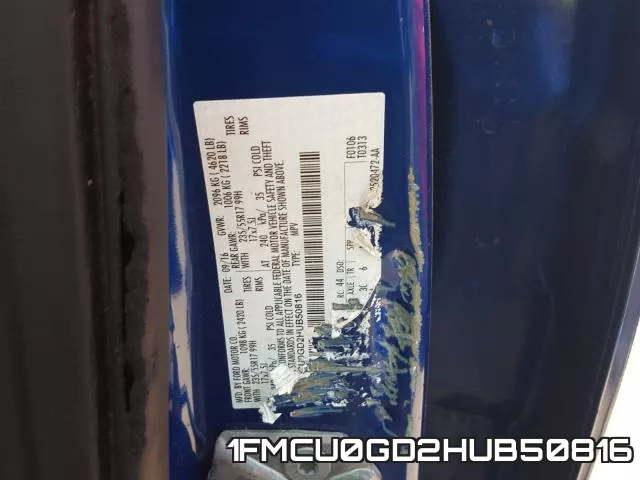 1FMCU0GD2HUB50816 фото 2