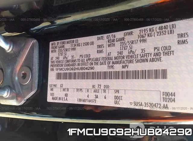 1FMCU9G92HUB04290 фото 10